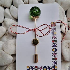 Martisor Candy pin verde, Bijuterii, Martisor, Confectionarea bijuteriilor, ARTYNOS