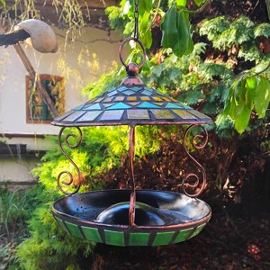 REKREDENC - Alimentator suspendat pentru păsări cu mozaic / alimentator pentru păsări (03) -  - Artynos.ro