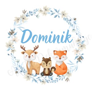 Decal de perete Boyname cu animale de pădure set de 3 -  - Artynos.ro