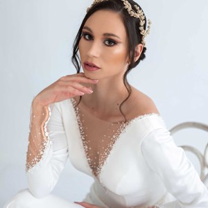 Vittoria cu margele accesorii de păr bentiță de mireasă -  - Artynos.ro