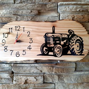Ceas de perete din lemn pentru tractor, , , ARTYNOS