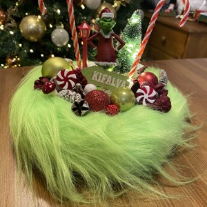 Masă de Crăciun Grinch cu disc și ciocănitoare -  - Artynos.ro