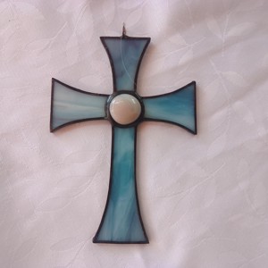 Tiffany KERESZT decorare fereastră / decorare perete - casă & stil de viață - obiecte religioase și de devoțiune - cruce - Artynos.ro