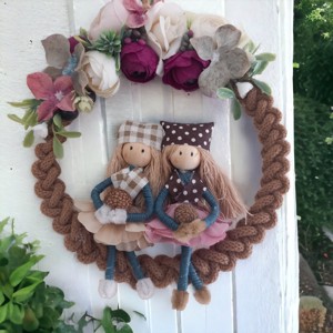 Ușă decorare fete cu flori -  - Artynos.ro