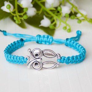 Bratara macramé impletita - Owl blue, , , ARTYNOS