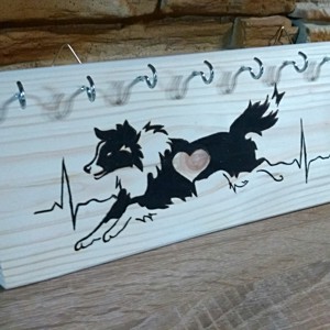 Collie de frontieră handcrafted breloc de perete -  - Artynos.ro