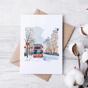 Carte poștală de Crăciun, Londra, felicitare, set cadou de 3 -  - Artynos.ro