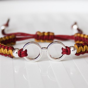 Brățară macramé împletită - Harry Potter burgundy/gold -  - Artynos.ro
