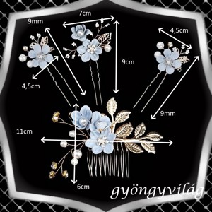 Bijuterii, ornamente de păr, catarame de păr: nuntă, mireasă, ornamente de păr casual, ES-H-SZ12a set de 4 -  - Artynos.ro