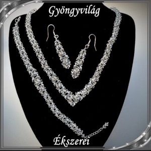 Set de bijuterii pentru nunta, mireasa, casual, cristal Swarovski SSZE-SW03-1 5328 - Artynos.ro