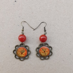 Cercei carneol - bijuterii - cercei - Artynos.ro