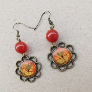 Cercei carneol - bijuterii - cercei - Artynos.ro