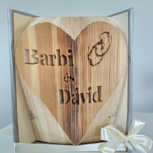 Ceremonia de casatorie sculptura carte, Casa & Stil de viata, Accesorii pentru decorat casa, Decoratiuni de masa si decoratiuni pentru rafturi , Sculptura de carte, carte pliata, , ARTYNOS