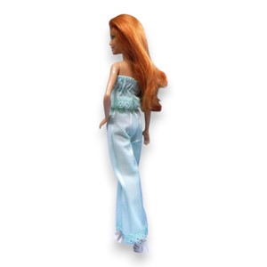 NOU! Set de pantaloni ușori de vară cu motive de fistic � rochie pentru păpuși de tip Barbie (a094pt) -  - Artynos.ro