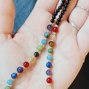 Colier '7 chakre ' din argint si pietre semipretioase - bijuterii - coliere - coliere din mărgele - Artynos.ro