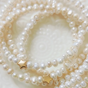 Colier ' Little star gold ' din argint placat cu aur de 24k  - bijuterii - coliere - coliere din mărgele - Artynos.ro