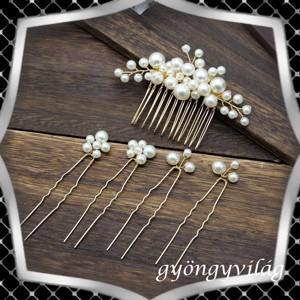 Bijuterii, ornamente de par, catarame de par: nunta, mireasa, ornamente de par casual, ES-H-SZ01 set de 5, Accesorii nunta, Ornamente de par de nunta, Ornamente de par mireasa, , ES-H-SZ01 5db

1 buc pieptene si 4 buc fire de par din margele de ceara alba cu sarma de bijuterii ..., ARTYNOS