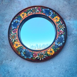Oglindă decorativă în flori tradiționale / Oglinda Florilor / Oglindă, Casă & Stil de viață, Accesorii pentru decorat casa, Oglinzi perete, oglinzi decor, Obiecte pictate, Pictură, ARTYNOS