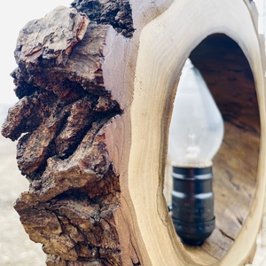 Lampă din lemn / Lampă Rustică / Lampă buturugă - casă & stil de viață - lămpi și corpuri de iluminat - lampă de ambianță - Artynos.ro