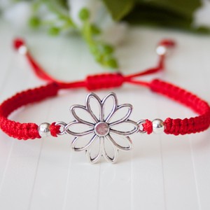 Bratara macramé impletita, Bratara de protectie - Flower red, , , ARTYNOS