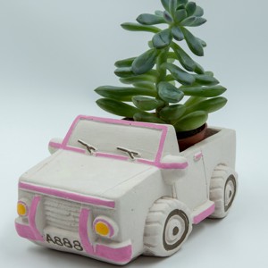 Camion de beton suport de flori cu pictura roz, camion de beton, , , ARTYNOS