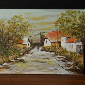 Tranquilitate rurală - Pictat manual, pictură acrilică - arte vizuale și accesorii  - picturi - pictură acrilică - Artynos.ro
