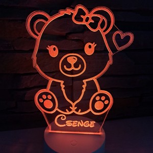 Lampa LED 3D cu nume unic si grafica draguta, Casa & Stil de viata, Lampi si corpuri de iluminat, Lampa de ambianta, , ARTYNOS