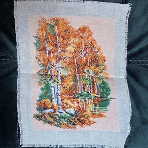 Mesteceni, toamna, Arte vizuale si accesorii , Imagini cu broderii, Gobelin, Broderie, ARTYNOS