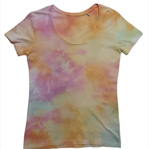 Batiked gat adanc femei T-shirt dimensiune L, , , ARTYNOS