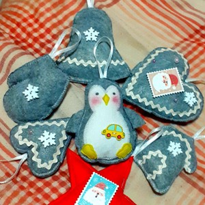 Pachet de ornamente pentru pomul de Craciun gri argintiu, , , ARTYNOS