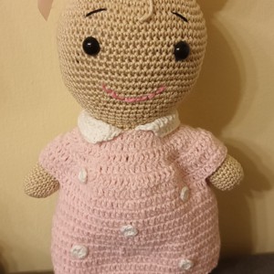 Baby Böbe in rochie roz, Jucarii si echipamente pentru copii, Plusuri, Papusa crosetata, papusa de plus, , ARTYNOS