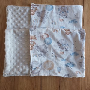 Pătură pentru bebeluși cu două fețe, cu elefanți gri -  - Artynos.ro