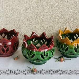 Suport de lumanari Tulip set de 3 - Artynos.ro