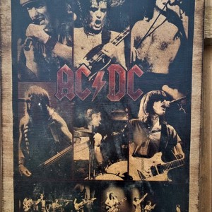 ACDC imagine din lemn, Casa & Stil de viata, Accesorii pentru decorat casa, Picturi murale, Arta de perete din lemn, , ARTYNOS