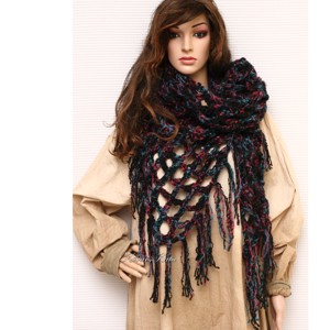 BOSZI-KENDŐ / tabby - sal crosetat cu franjuri, Imbracaminte si moda, Esarfe, palarii, fularuri, Saluri, Crosetat, ARTYNOS