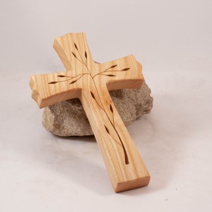 Cruce din lemn modelata, cruce de perete, , , ARTYNOS