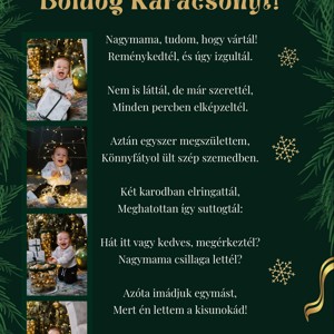 Merry Christmas Grandma tapet cu propriile fotografii -  - Artynos.ro