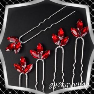 Bijuterii, ornamente de păr, catarame de păr: nuntă, mireasă, ornament de păr casual, ES-H-TŰ40e-roșu 5pcs/pack -  - Artynos.ro