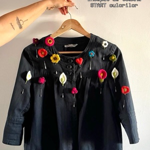 Brosa din lana merino , Bijuterii, Brose, Tesatura, Crosetat, ARTYNOS