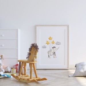Decal de perete pentru camera copilului, poster elefant, set unic personalizat de imagini cu animale, 3 bucăți -  - Artynos.ro