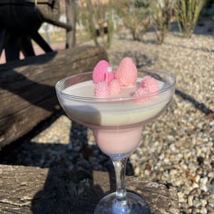 Lumanare in pahar de cocktail, Casă & Stil de viață, Lumânări, parfumuri, arome, Lumânare - lumânări artizanale, Lumânare și fabricarea lumânărilor, ARTYNOS