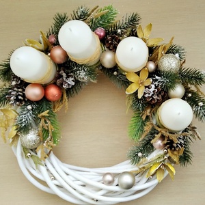Coronita de Advent - accesorii de crăciun - decorațiuni de advent - decorațiuni de lumânări advent  - Artynos.ro