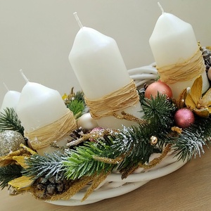 Coronita de Advent - accesorii de crăciun - decorațiuni de advent - decorațiuni de lumânări advent  - Artynos.ro