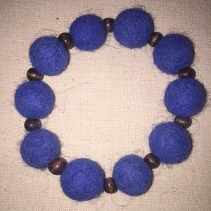 Brățară din pâslă albastră -  - Artynos.ro