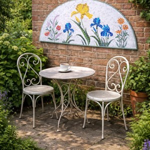 REKREDENC - Tablou mural cu mozaic floral � realizat manual, pentru exterior, 100 cm - arte vizuale și accesorii  - alte arte - Artynos.ro
