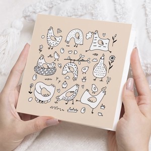 Paște carte poștală, pui cu cocoș carte de felicitare, companion cadou amuzant -  - Artynos.ro