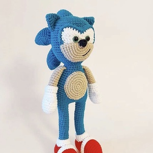 Ariciul Sonic, personaj crosetat, Jucarii si echipamente pentru copii, Jucarii si accesorii pentru copii, Papusi de joaca, Crosetat, ARTYNOS