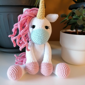 Unicorn crosetat manual - jucării și echipamente pentru copii - jucării și accesorii pentru copii - păpuși de joacă - Artynos.ro