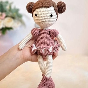 Papusa crosetata manual, 23cm  - jucării și echipamente pentru copii - jucării și accesorii pentru copii - păpușă de îmbrăcat - Artynos.ro