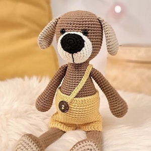 Catel crosetat manual - jucării și echipamente pentru copii - plușuri - câine de pluș - Artynos.ro